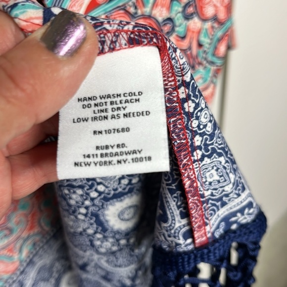 Ruby Red Fringe Boujee Boho Kimono - Picture 5 of 10